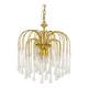 Paolo Venini-style pendant lamp – brass-plated,