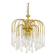 Paolo Venini-style pendant lamp – brass-plated,