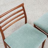 Midcentury Danish set of 6 dining chairs in teak by Erling Torvits for Sorø Stolefabrik 1960s