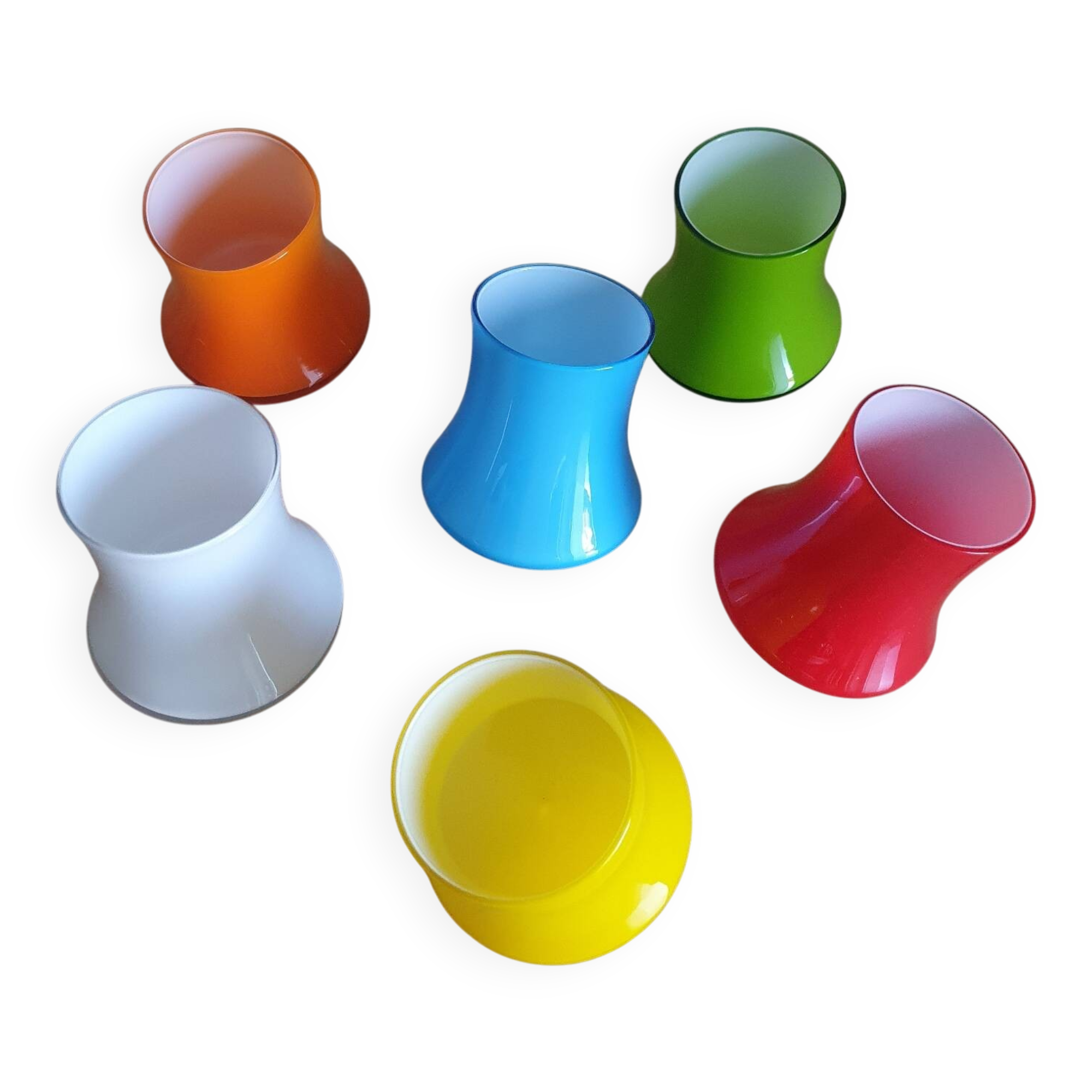 Set of 6 roly-poly glasses