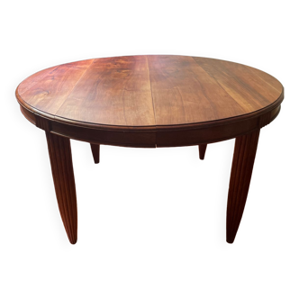 Table bandeau en noyer massif