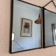 Vintage 1930 triptych mirror barber hairdresser young dancer woman - 19 x