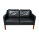Black leather sofa by Børge Mogensen for Fredericia, Denmark