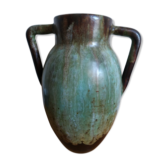 Large flamed sandstone vase from 20/30 years signed CAB in Bordeauxdeaux