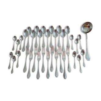 Alfénide, Christofle - 36-piece cutlery set model Pompadour silver-plated metal