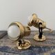 Lot de deux spots appliques vintage dorés