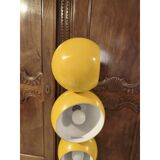 Vintage yellow metal floor lamp