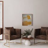 Ocher-taupe relief acrylic paint