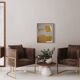 Ocher-taupe relief acrylic paint