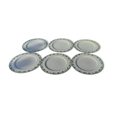 6 flat plates in Limoges porcelain Guy Degrenne model Corynthe diam 26 5 cm never served