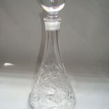 Service Liqueur Lancel Cristal Chiseled Carafe + 6 Glasses