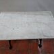 bistro table with cast iron base and marble top