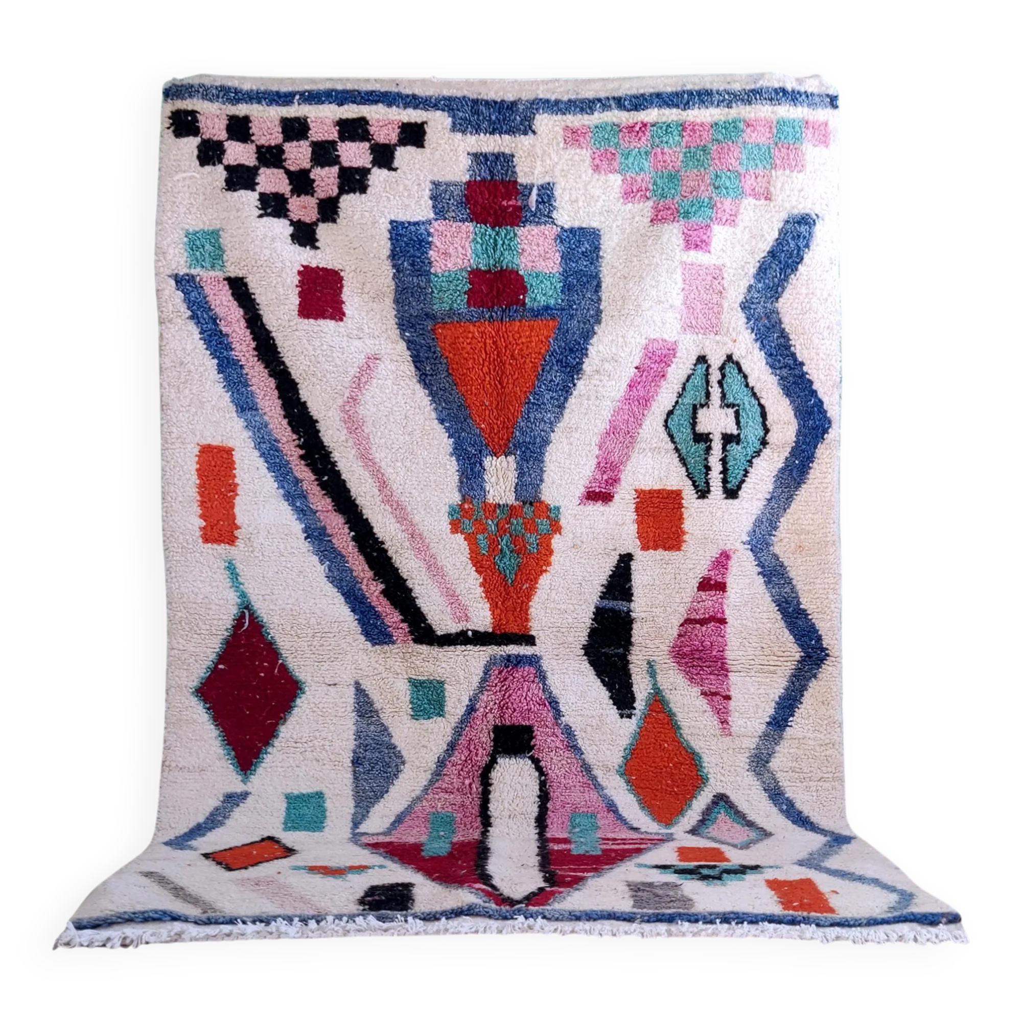 Handmade Moroccan rug in wool 3 x 2 m