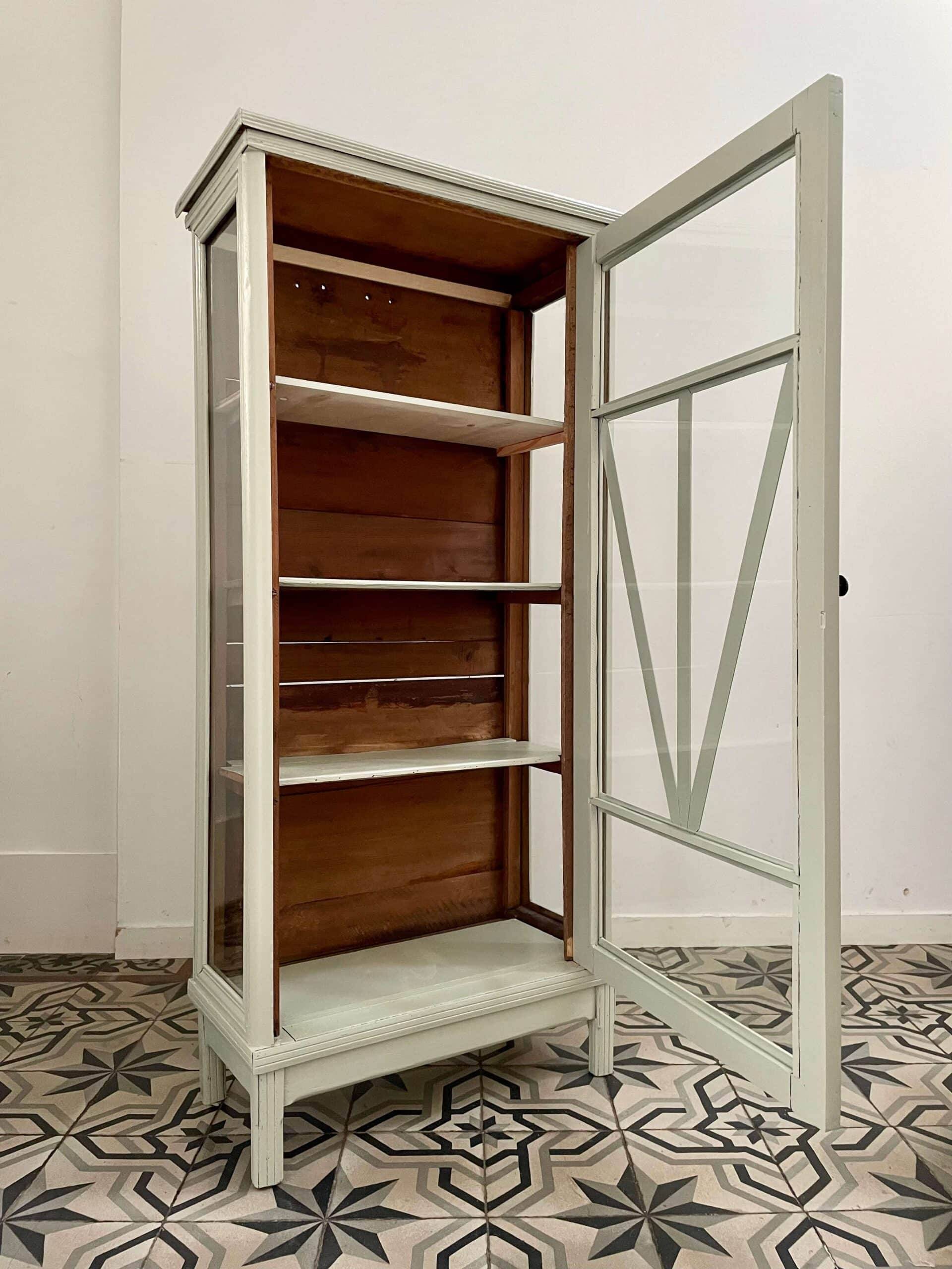 Renovated 1900 glass cabinet