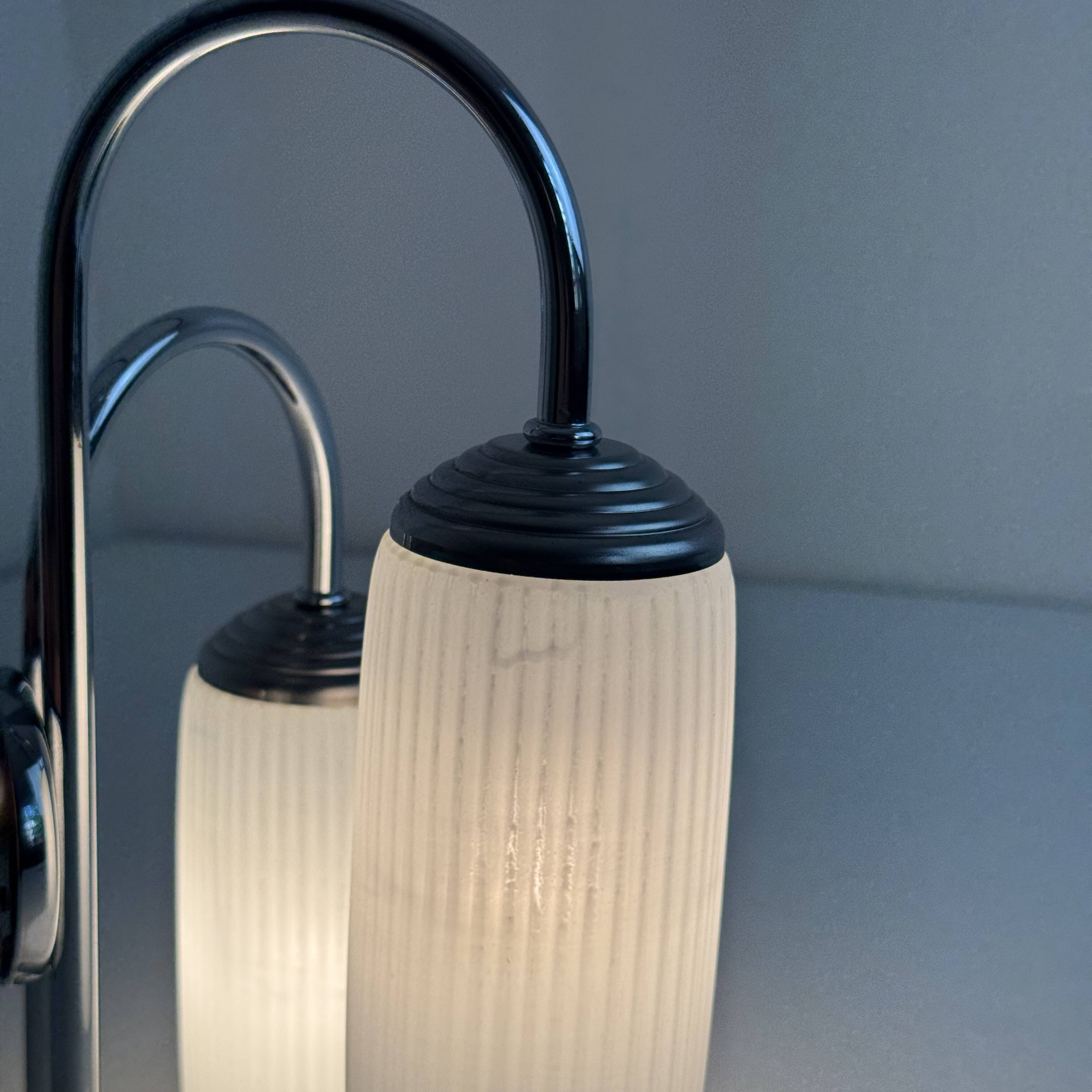 Vintage 1970 asymmetrical double wall light