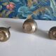 2 pears and 1 brass apple