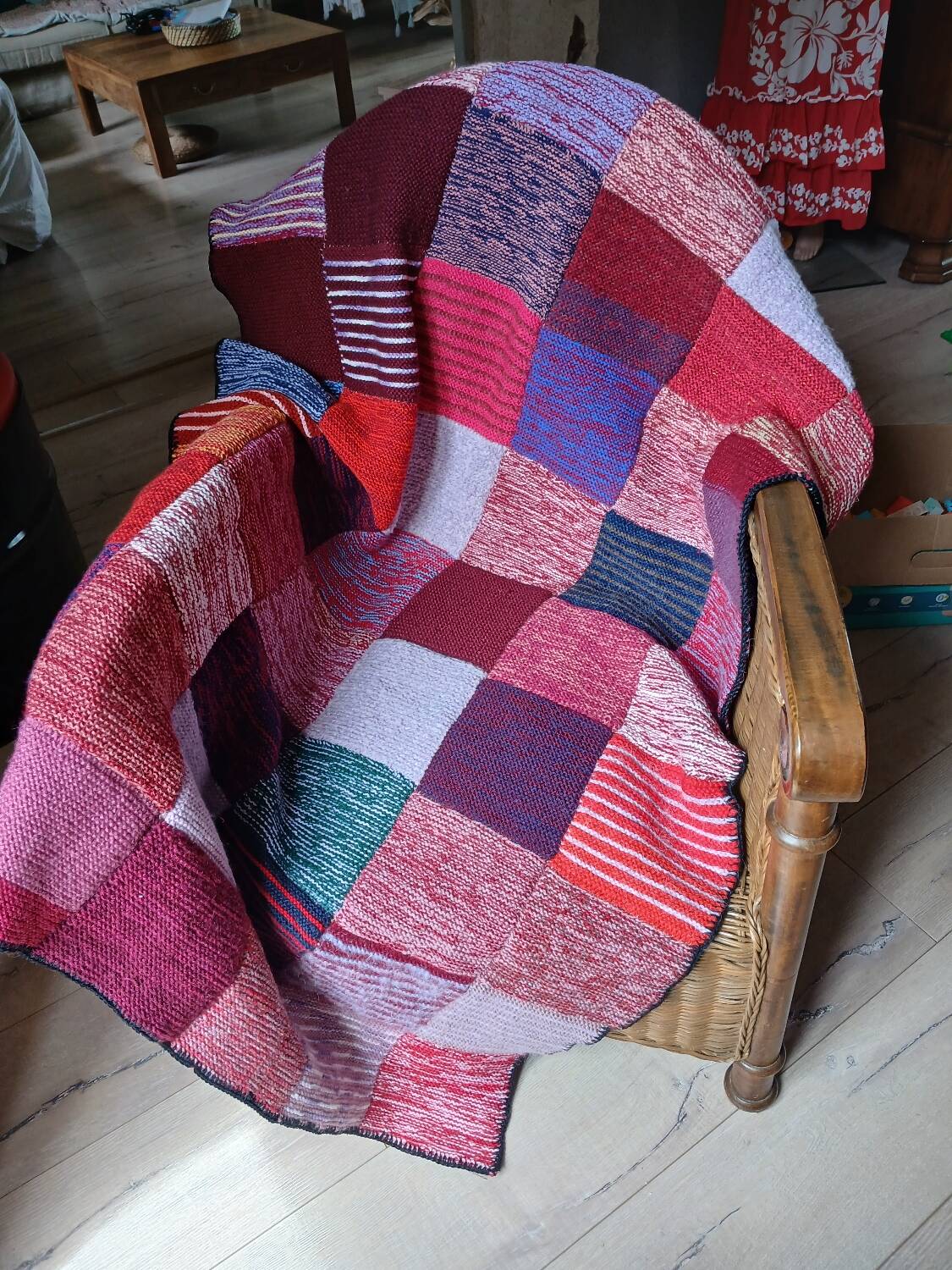 Patchwork wool blanket