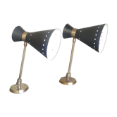 Paire d'appliques diabolo des années 50