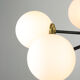 Mid-century sputnik brass and opaline glass chandelier