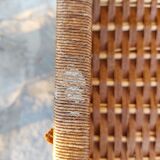 Wicker chest of drawers and rope