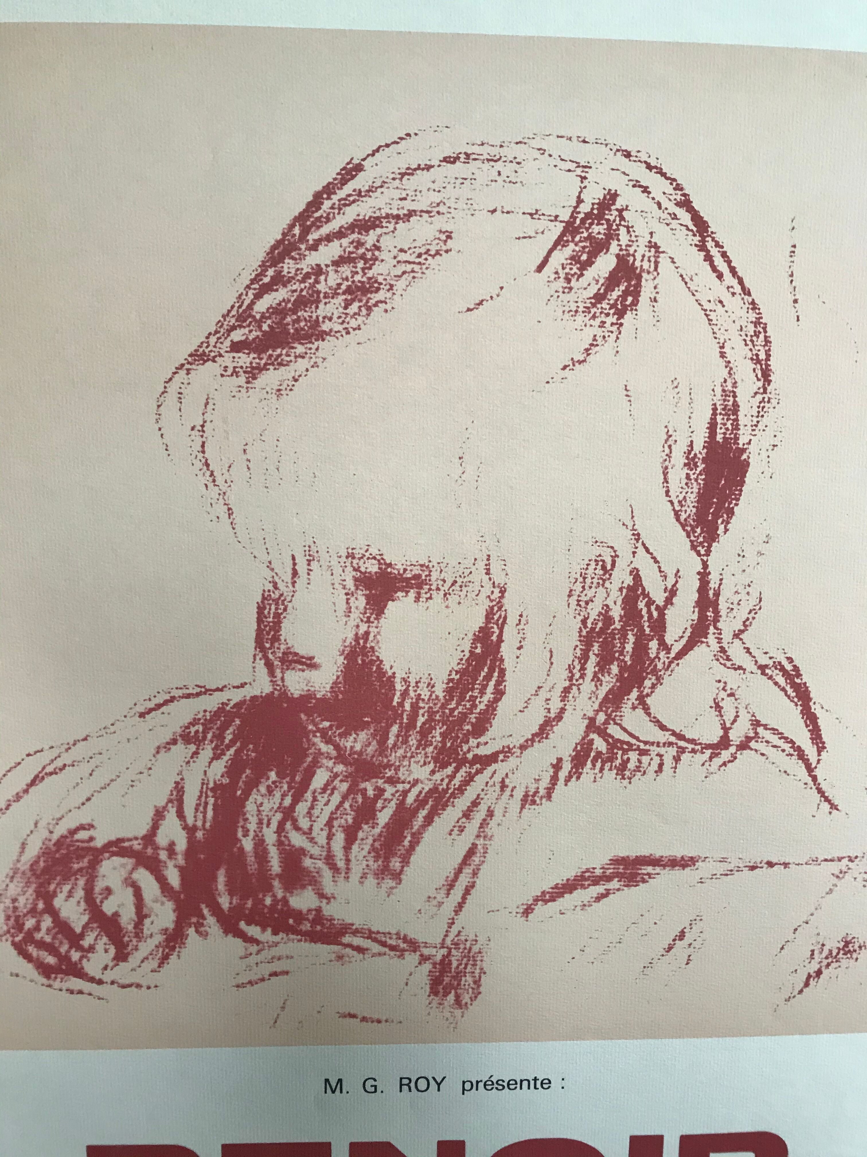 Exhibition poster 1974 Renoir Hotel Bristol