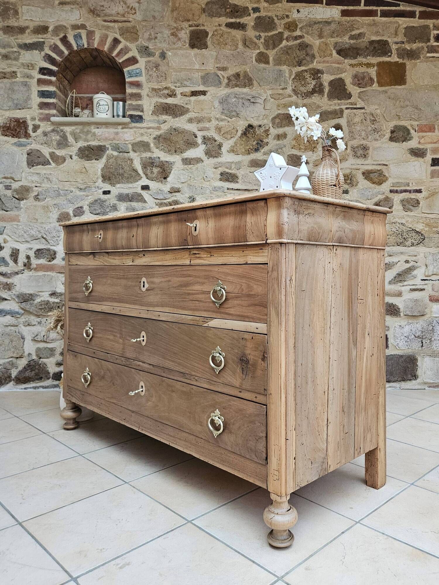 Antique walnut chest of drawers