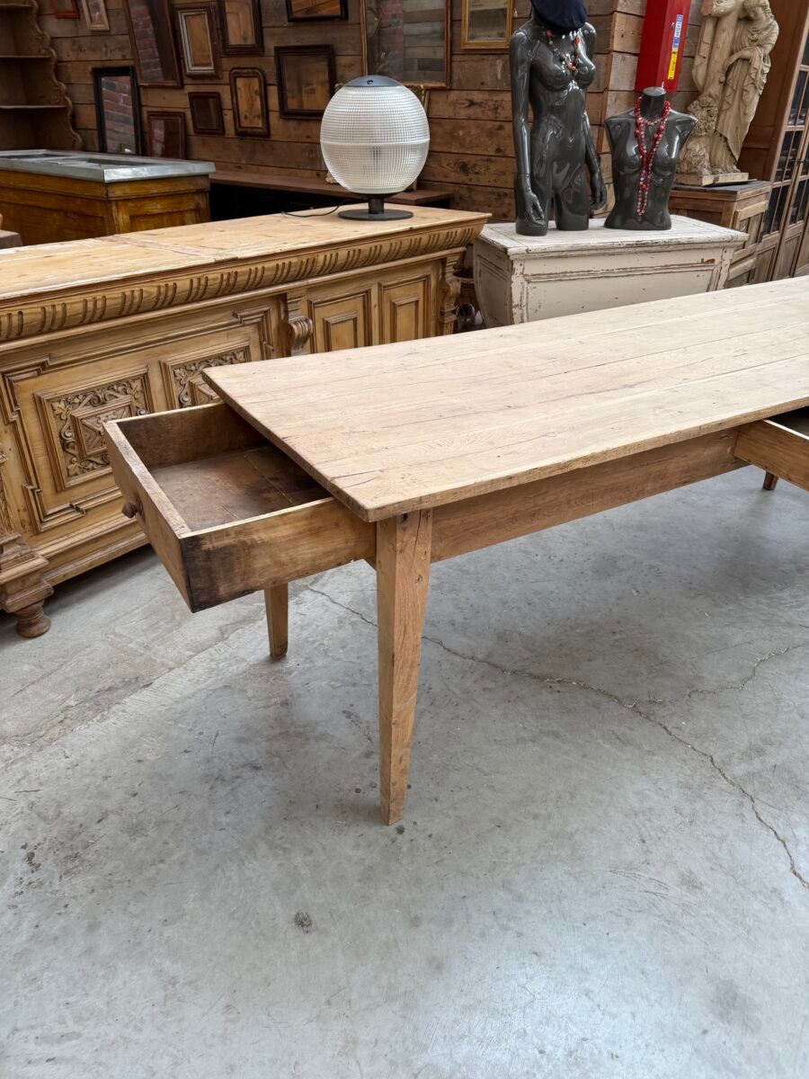 Oak farmhouse table from the early 20th century.