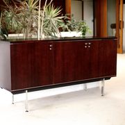 Sideboard solid wood and steel, France, cira 1970, Negroni edition