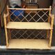 Colonial style rattan wall shelf