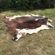 Vintage two-tone cowhide carpet