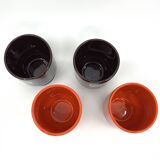 4 Franco Pozzi glasses/mazagrans • Bistrot series by Ambroglio Pozzi • 1970