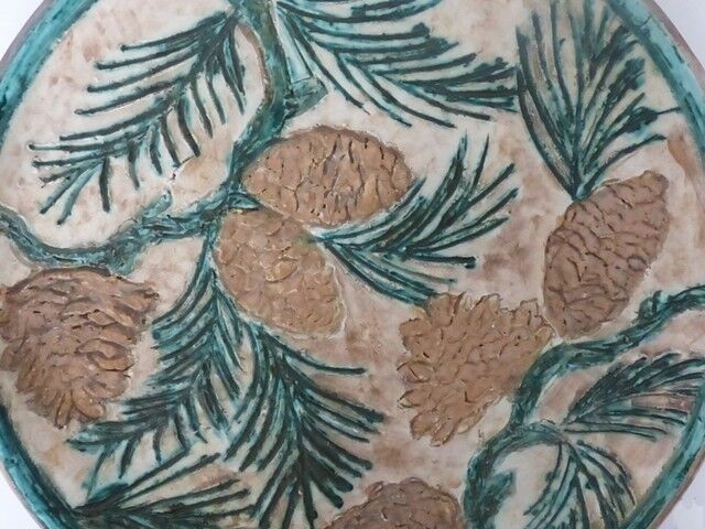 Signed Vallauris Jérôme Massier ceramic dish