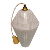 Suspension Opaline striée Années 50/60
