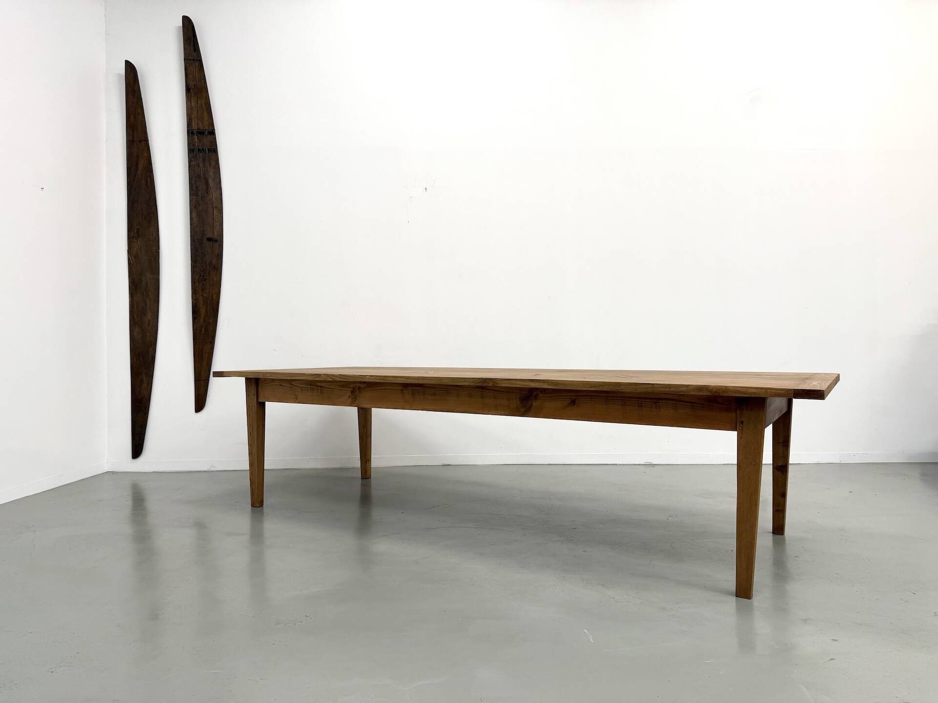 Monumental XXL Pine Farmhouse Table (3.20m) – 1970s