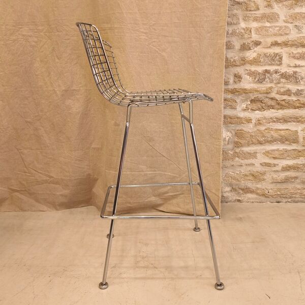 Tabouret de bar, design Harry Bertoia, édition Knoll