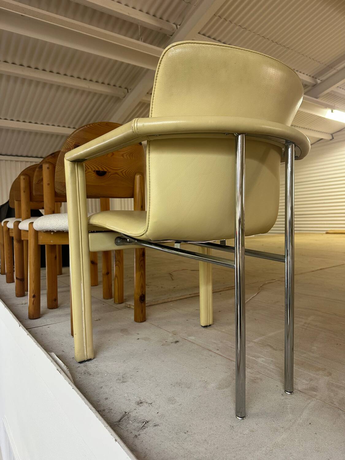 Ensemble de 4 chaises de salle à manger vintage Leolux Cachucha