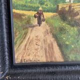 Tableau paysage coucher de soleil