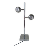 Lampe Space Age vintage Seylumière modèle Hary à 2 spots orientables chromés