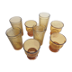 Série de 8 verres ambres