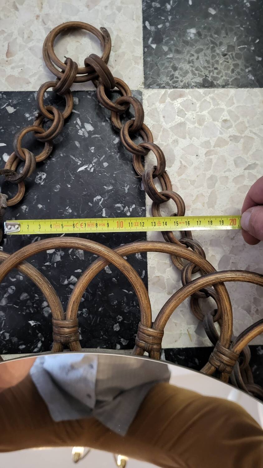 Rattan sun mirror 1970s