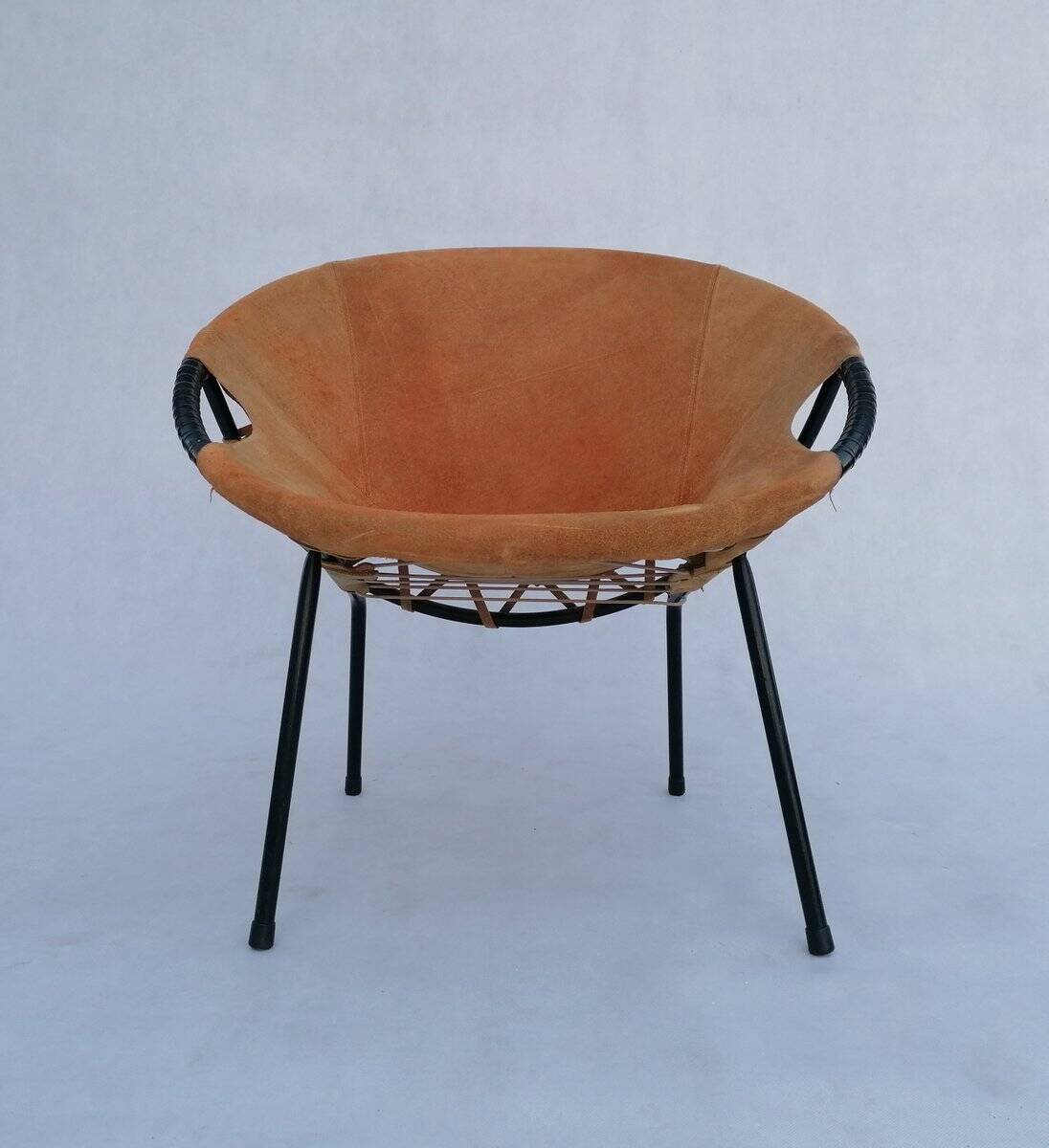 Mid-century circle balloon chair by Lusch Erzeugnis for Lusch & Co, 1960s
