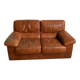 Vintage leather two-seater sofa