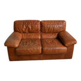 Canapé cuir vintage 2 places 