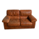 Vintage leather two-seater sofa