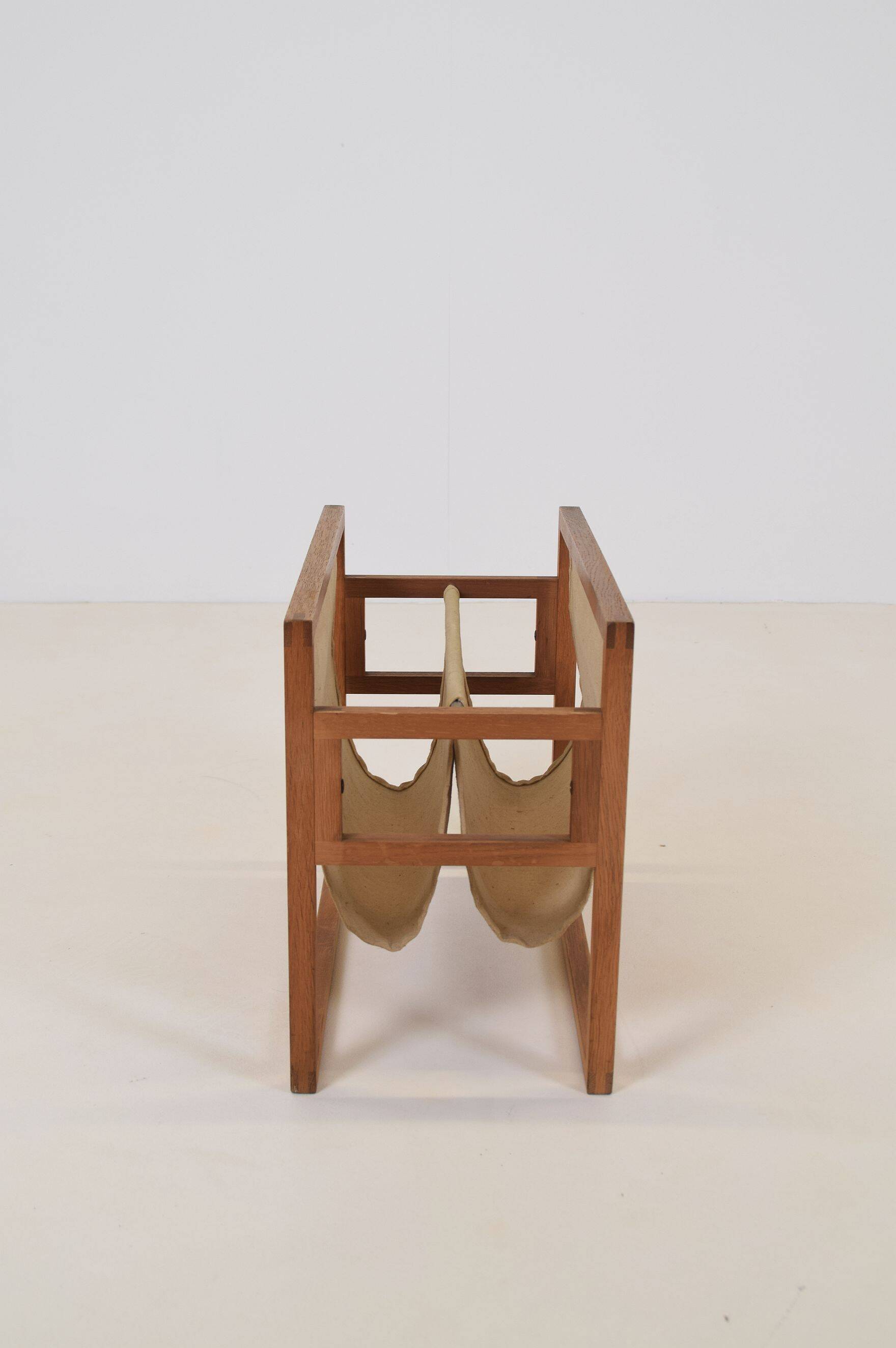 Danish magazine holder by Henning Wind-Hansen for Sika Mobler, 1960s