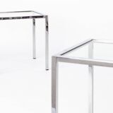 Pair vintage side tables 1970s