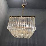 Italian Murano Glass Prism Triedri Chandelier Lamp