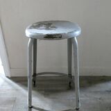 Nicolle workshop high stool in gray metal