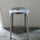 Tabouret haut d'atelier Nicolle en métal gris