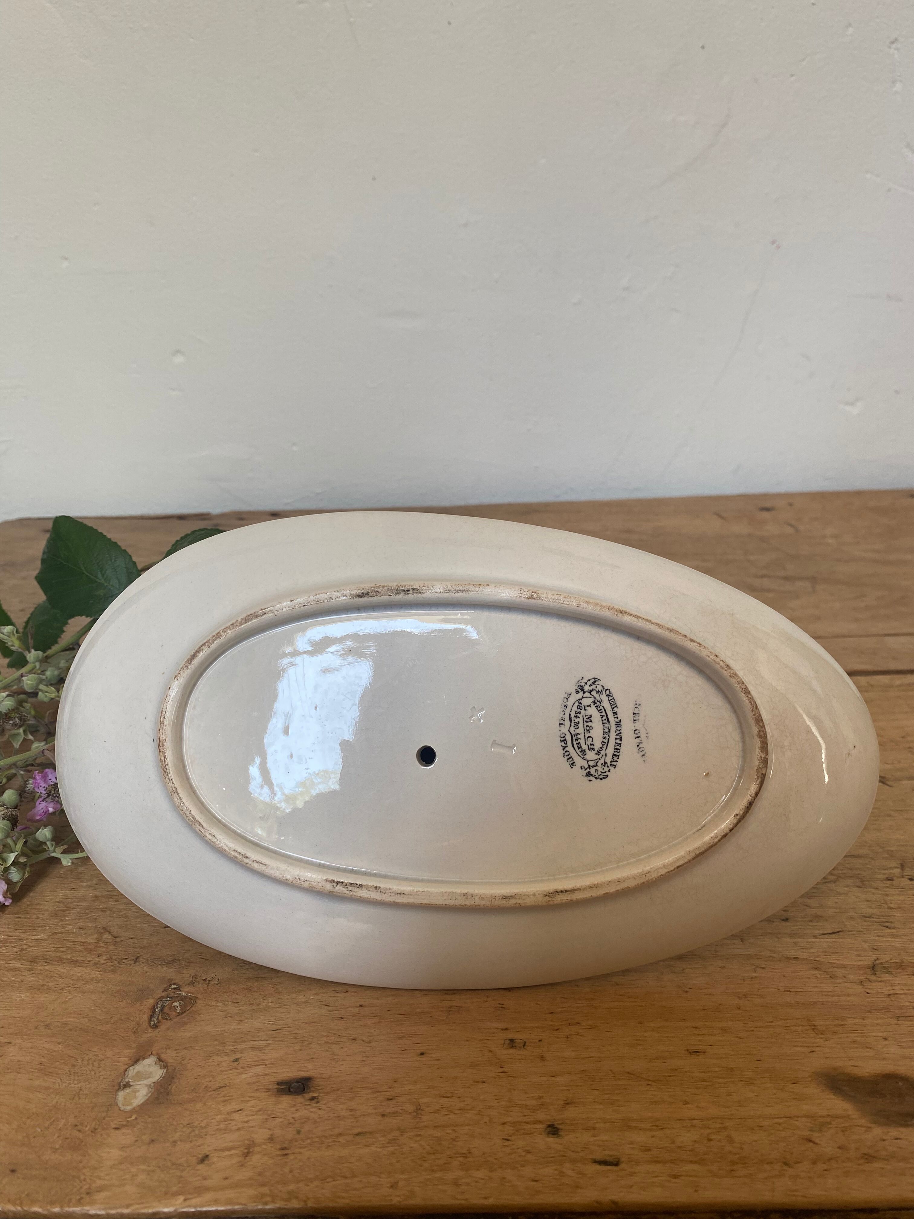 Creil and Montereau porcelain sauce boat